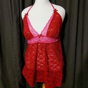 Torrid size 1 red and pink lingerie